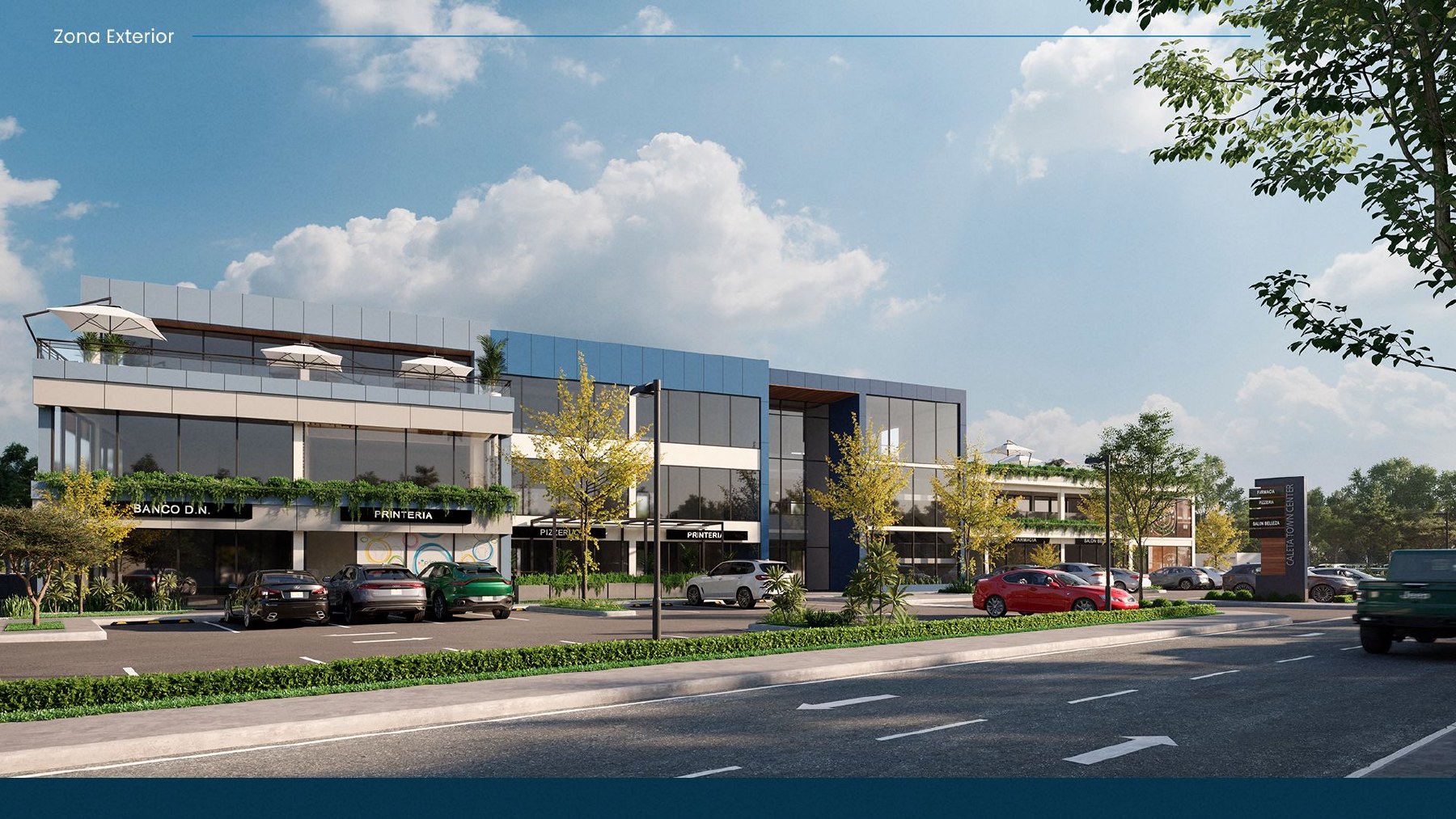 Render exterior de Caleta Town Center